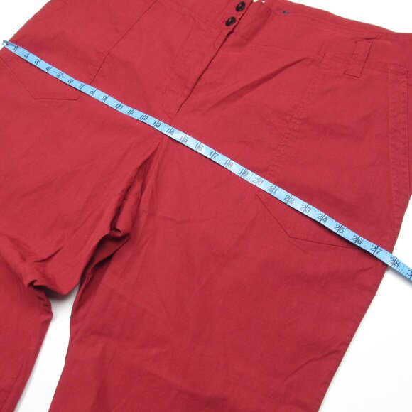 Anthropologie Maeve The Naomi Wide-Leg Flare Pants Dark Red 26W - Picture 5 of 10